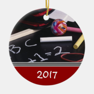Ornement En Céramique Custom TEACHER'S Christmas Ornament Template