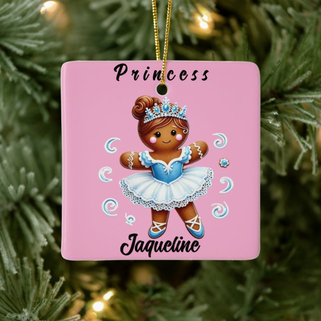 Ornement En Céramique cute ballerina gingerbread girl Ornament (Arbre)