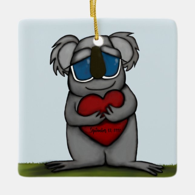 Ornement En Céramique Cute Ours Koala (Devant)