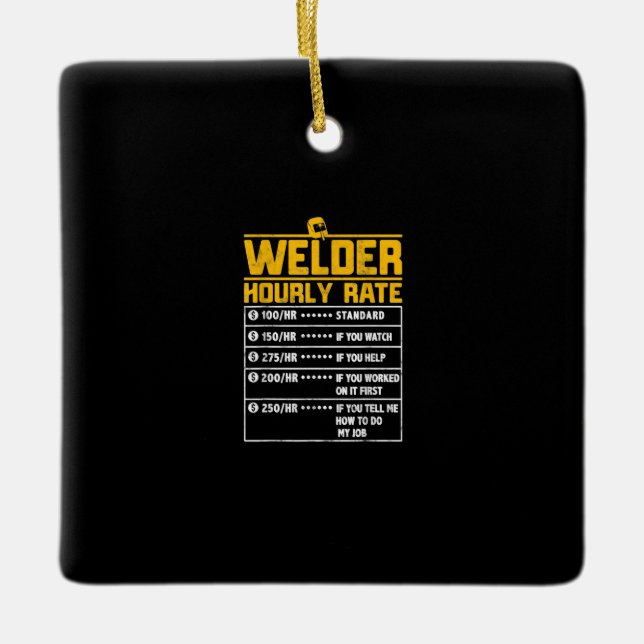 Ornement En Céramique Cute Welder Funny | Gift for Welder (Devant)