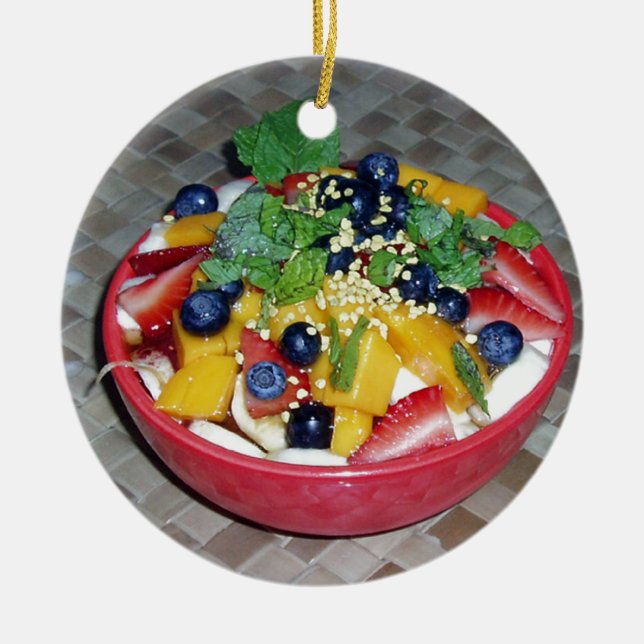 Ornement En Céramique Cuvette d'Hawaï Acai (Devant)