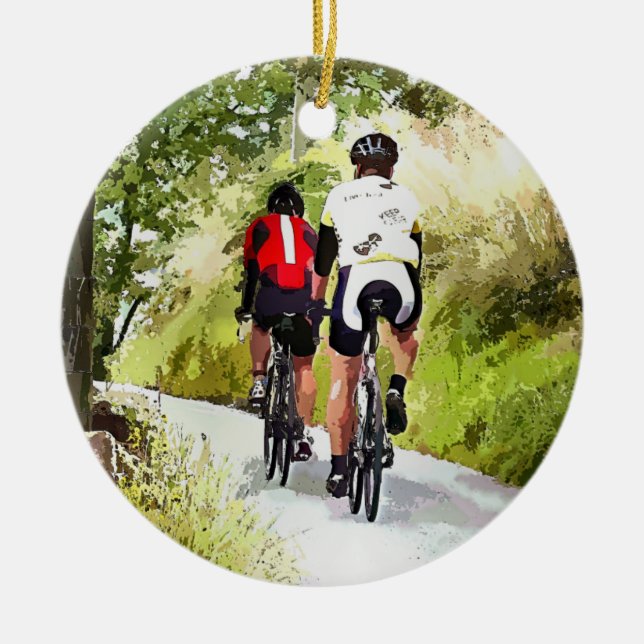 ORNEMENT EN CÉRAMIQUE CYCLISME (Devant)
