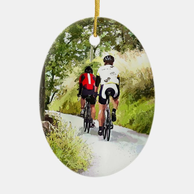 ORNEMENT EN CÉRAMIQUE CYCLISME (Devant)