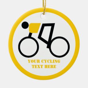 Ornement En Céramique Cycliste à vélo sur mesure