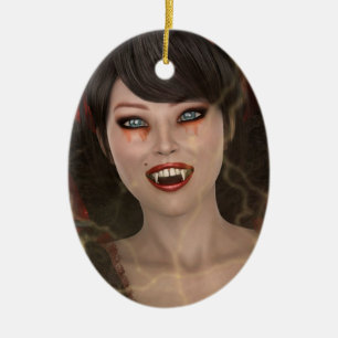 Ornement En Céramique Dame Vamp