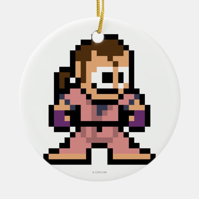 Ornement En Céramique Dan à 8 bits (Devant)