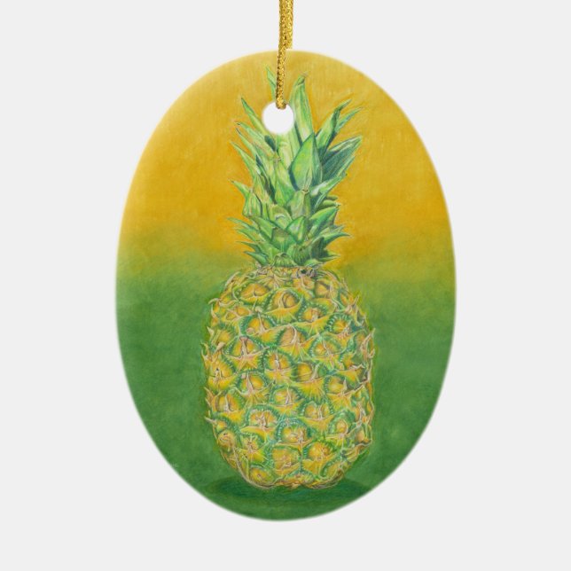 Ornement en céramique d'ananas (Devant)