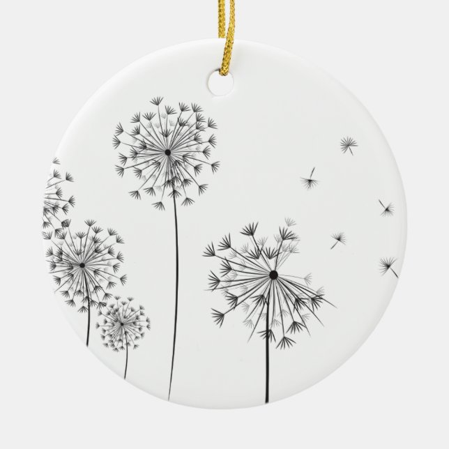 Ornement En Céramique Dandelion (Devant)