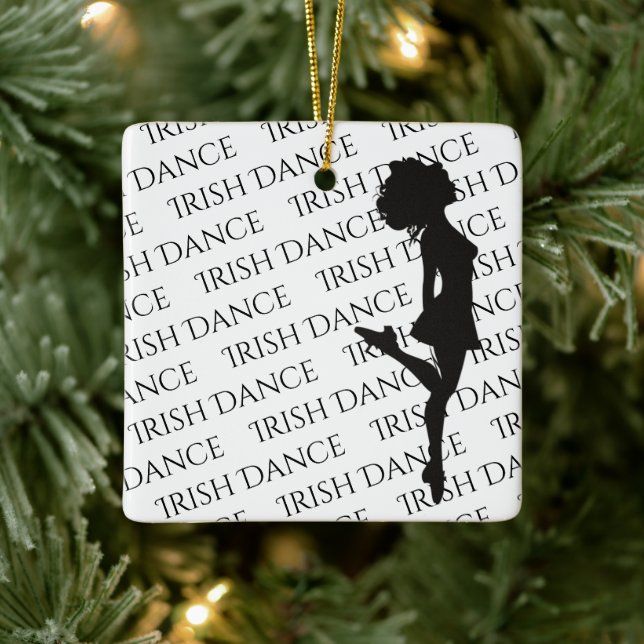 Ornement En Céramique Danse irlandaise personnalisée Chaussure dure Noël (Arbre)
