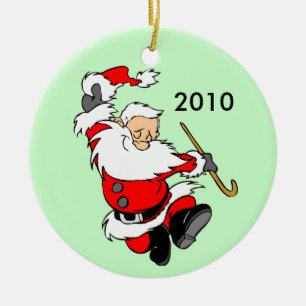 Ornement En Céramique Danse Père Noël 2010