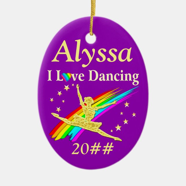 ORNEMENT EN CÉRAMIQUE DANSER DARLING ORNAMENT PERSONNALISÉ (Devant)
