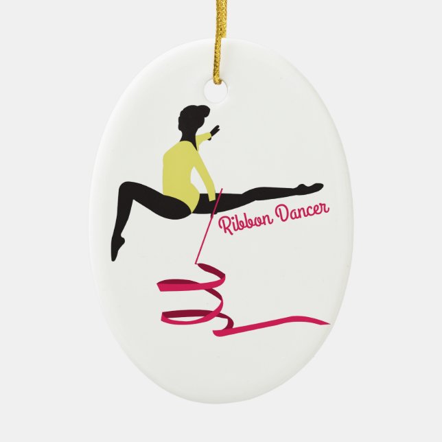 Ornement En Céramique Danseur de ruban (Devant)