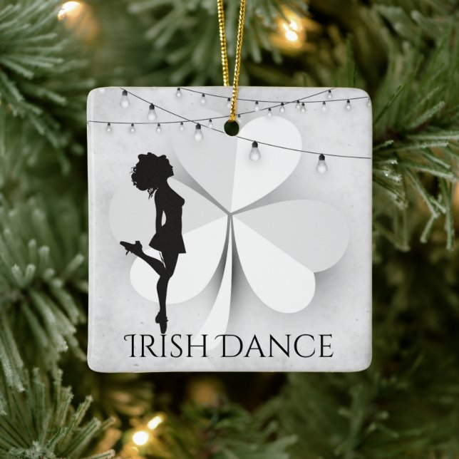 Ornement En Céramique Danseur irlandais personnalisé Danse de clover Noë (Arbre)