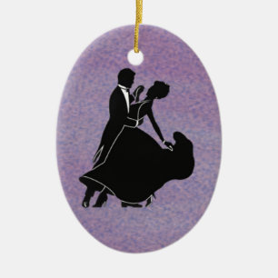 Ornement En Céramique Danseurs de silhouette