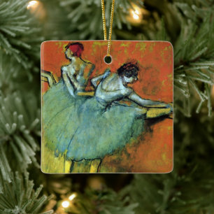 Ornement En Céramique Danseuses au bar par Edgar Degas, Ballet Vintage