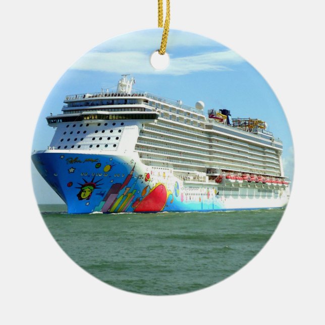 Ornement En Céramique Daté en cours détaché (Devant)