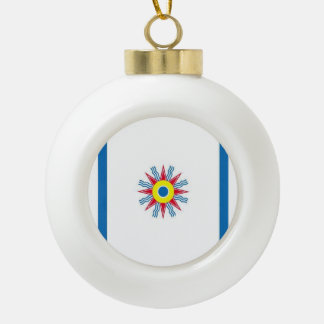 Ornement en céramique de boule de Noël chaldéen de