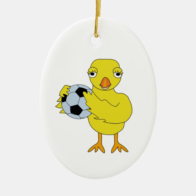 Ornement en céramique de brique de soccer (Devant)