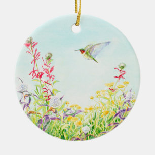 Ornement en céramique de colibri