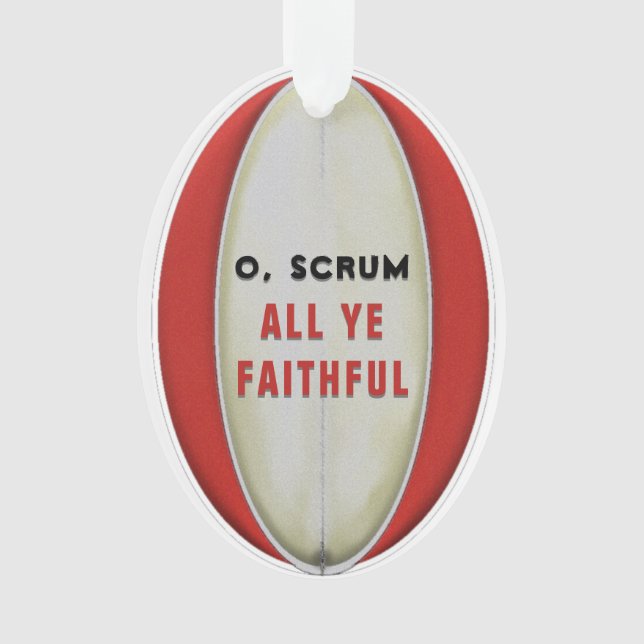 Ornement en céramique de collection de rugby perso (devant)