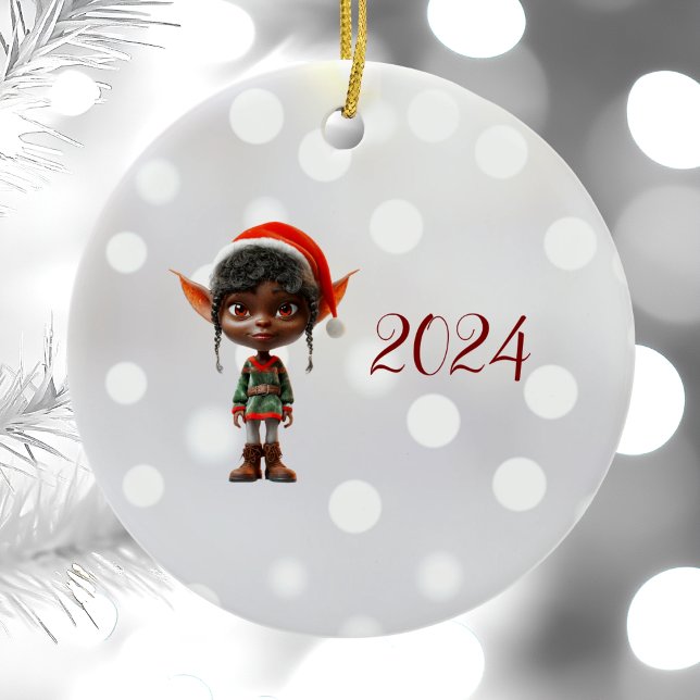 Ornement en céramique de l'Ado Zen Christmas Elf (Créateur téléchargé)