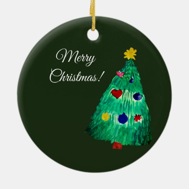 Ornement en céramique de l'arbre de Noël (Dos)