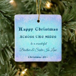 Ornement En Céramique De l'autre côté des Miles Christmas Brother & Si