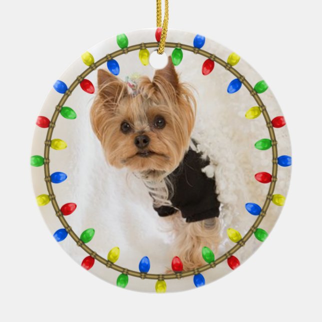 Ornement en céramique de l'ornement du chien de co (Devant)