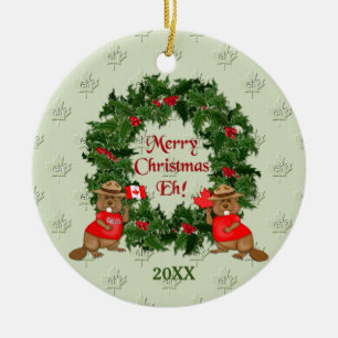 Ornement en céramique de Noël au Canada