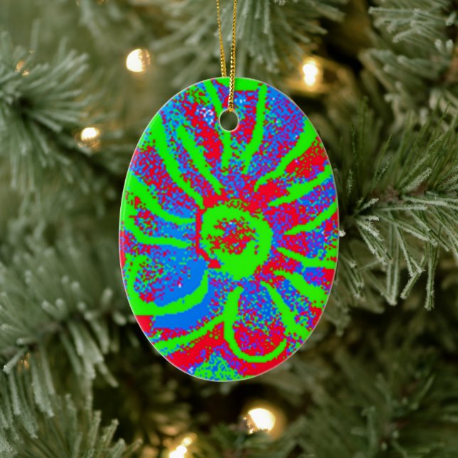Ornement en céramique de Noël coloré (Arbre)