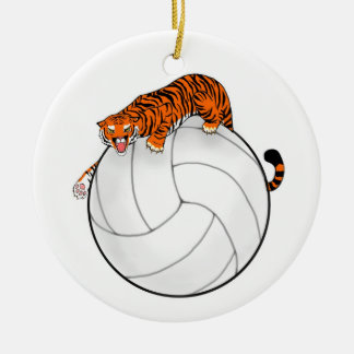 Ornement en céramique de Noël de volleyball de