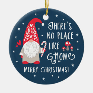 Ornement en céramique de Noël Gnome