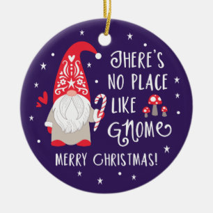 Ornement en céramique de Noël Gnome