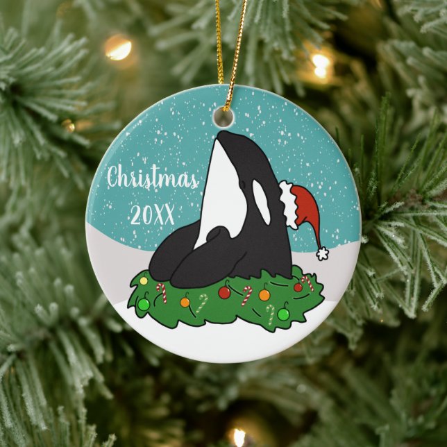 Ornement en céramique de Noël Orca (Arbre)