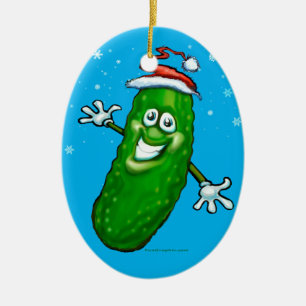 Ornement en céramique de Noël Pickle
