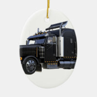 De noir camion de remorque de tracteur semi