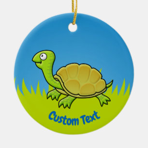 Ornement en céramique de tortue de dessin