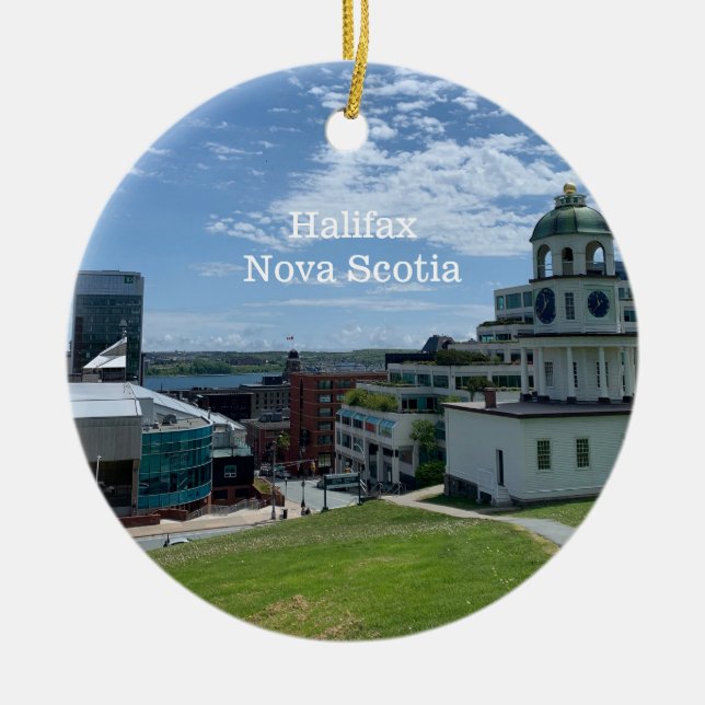 Ornement en céramique de voyage Halifax Nouvelle-É (Devant)