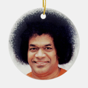 Ornement En Céramique Décor d'ornement de Sathya Sai Baba rond