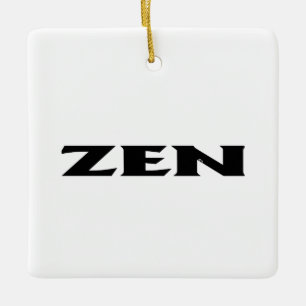 Ornement En Céramique Décor en céramique carré noir Zen