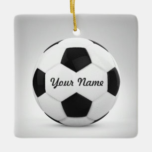 Ornement En Céramique Décor nommé personnalisé par ballon de football