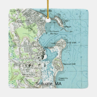 Ornement En Céramique Définir la carte Vintage MA