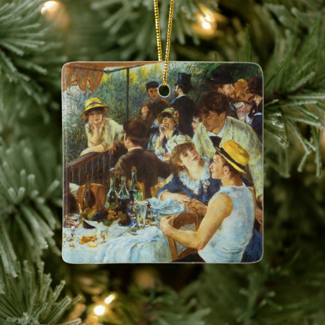 Ornement En Céramique Déjeuner de la fête nautique par Pierre Renoir (Arbre)
