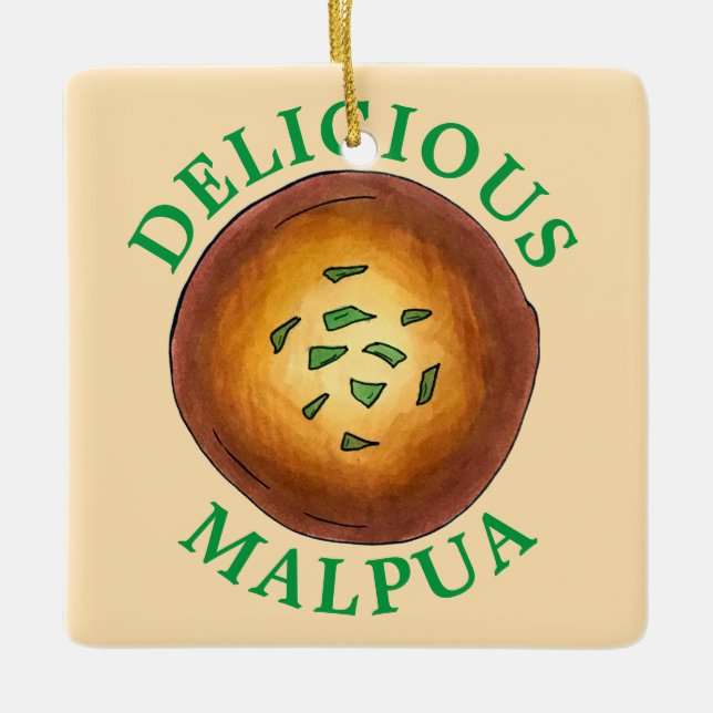Ornement En Céramique Délicieux Malpua Indian Pancake Mithai Sweets (Devant)