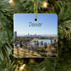 Ornement En Céramique Denver Ville et Montagnes Colorado