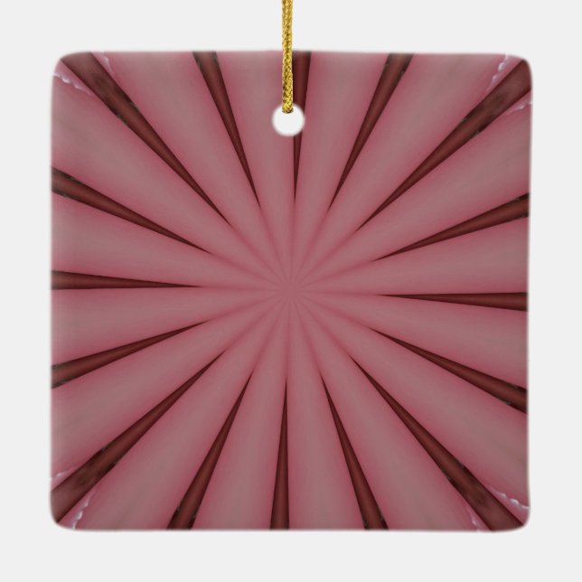 Ornement En Céramique Design élégant de Kaleidoscope rose antique (Dos)