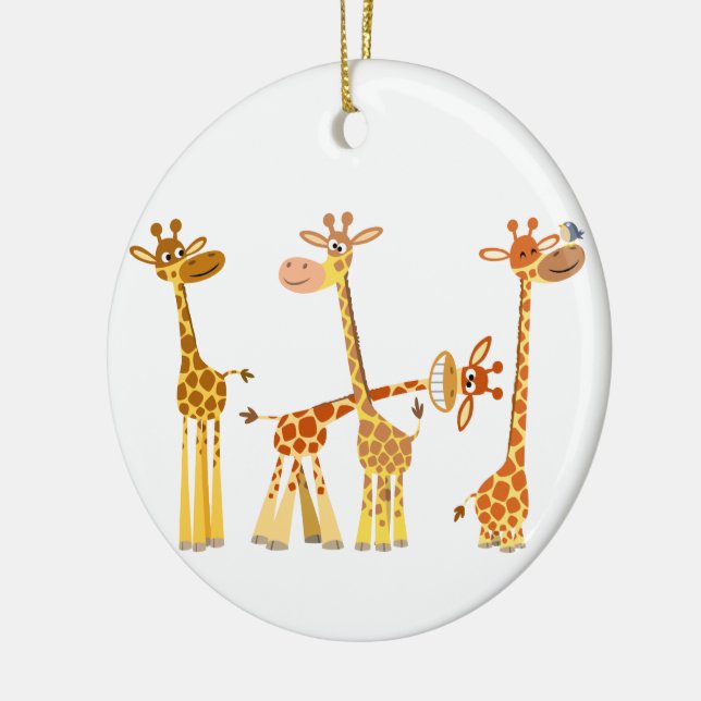Ornement En Céramique Dessin animé Giraffes (Gauche)
