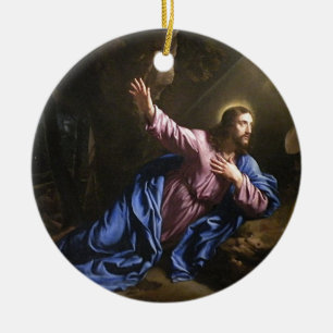 Ornement En Céramique Destin de paix de christianisme de prière de croix
