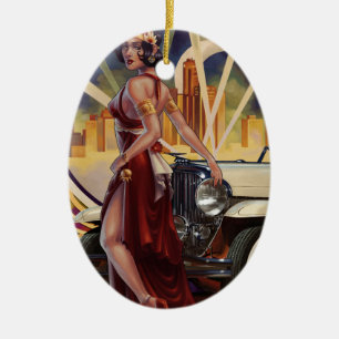 Ornement En Céramique Detroit, Michigan  Ville à moteur