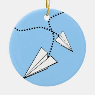 Ornement En Céramique Deux avions de papier